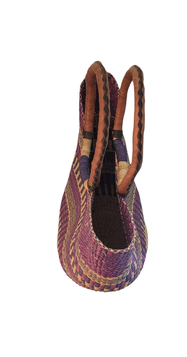 Bolsa de Palha com alça de Couro - Imagem 4