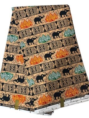 Tecido Africano Estampado Real Wax Referência: KH 0009B