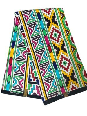 Tecido Africano Estampado Real Wax Referência: KH 0007A