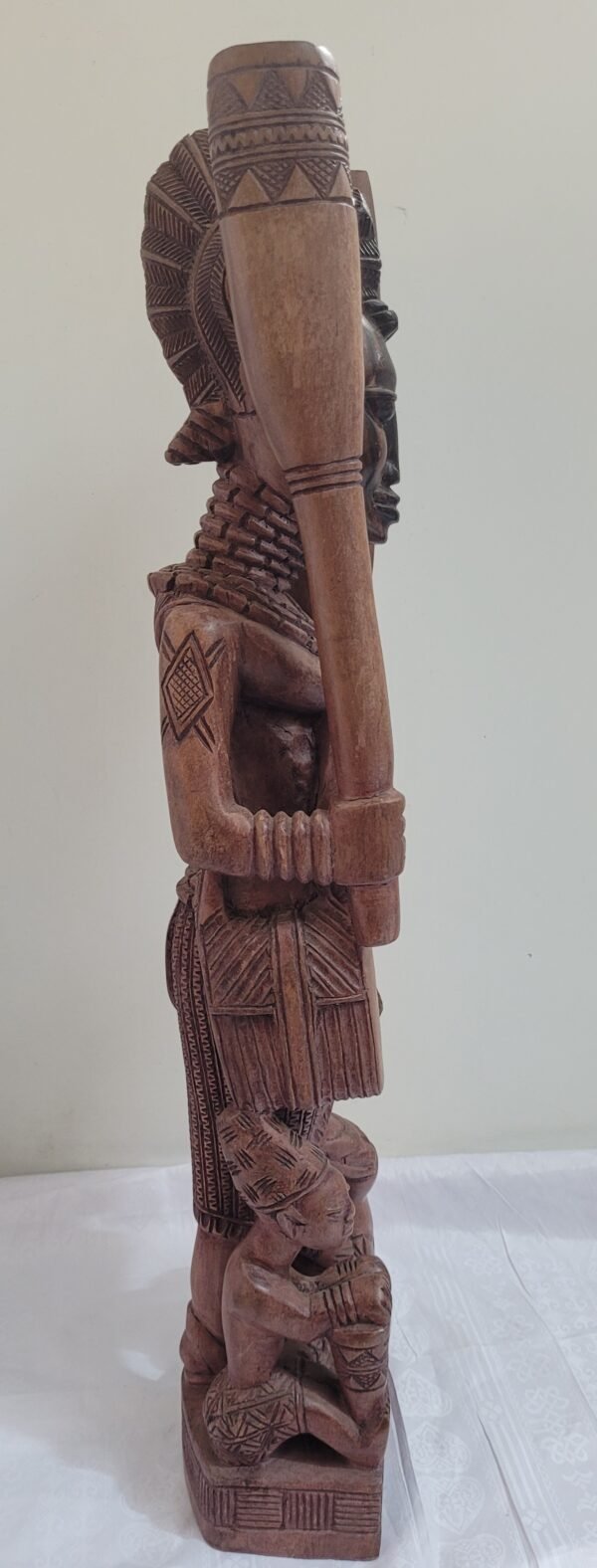 Estatueta Africana De Ebano - Imagem 2