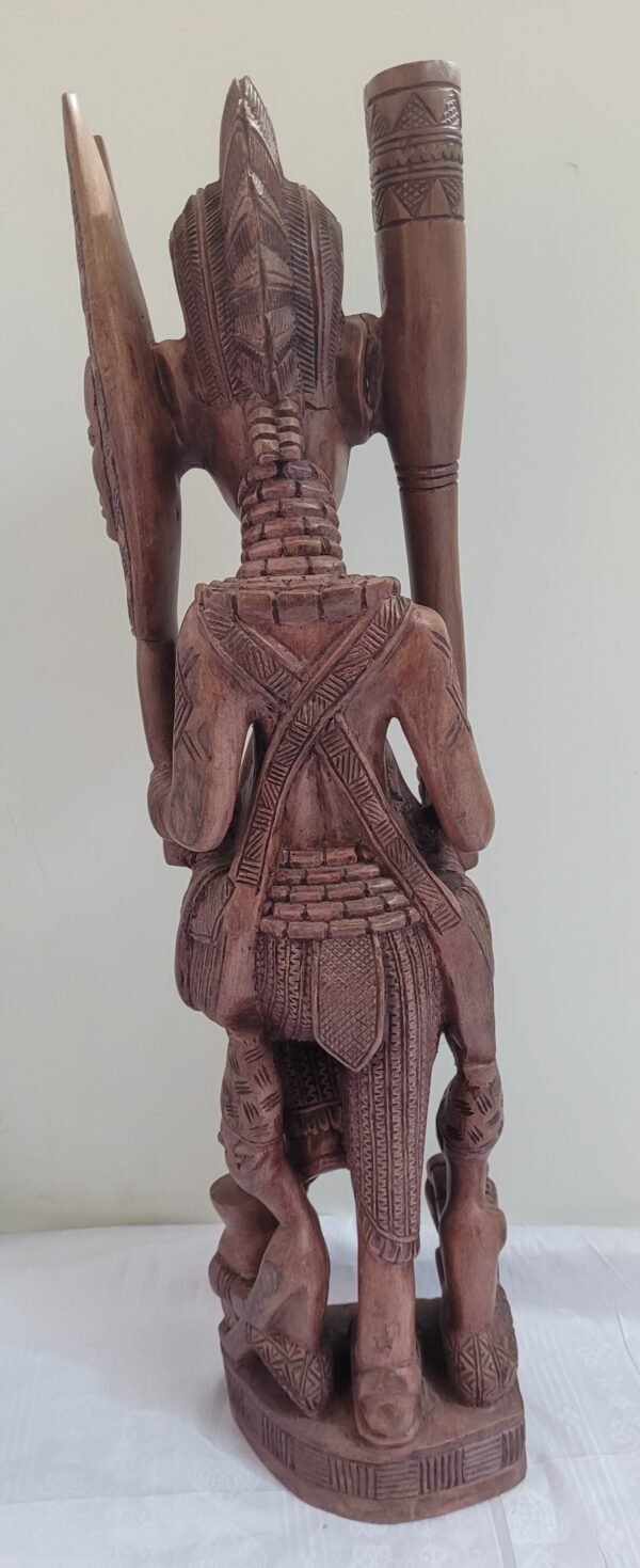 Estatueta Africana De Ebano - Imagem 3