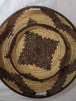 Conjunto de 2 Bandeja Decorativa de Palha