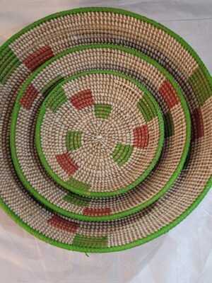Conjunto de 3 Cesta de Palha