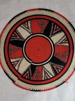Cesto Decorativo de Palha com fio de Algodao 35cm
