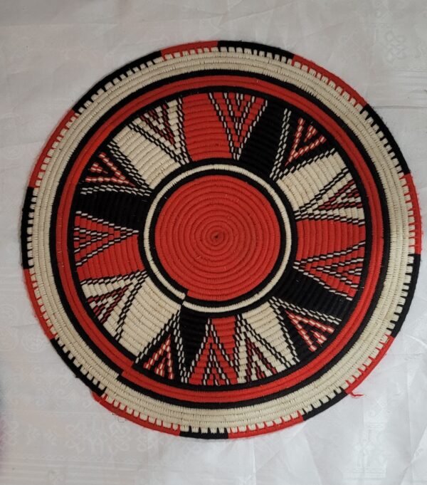 Cesto Decorativo de Palha com fio de Algodao 35cm