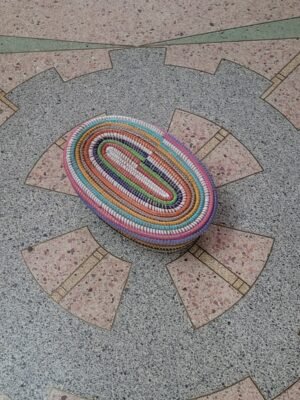 Cesto de Caixa decorativa de Palha Africana