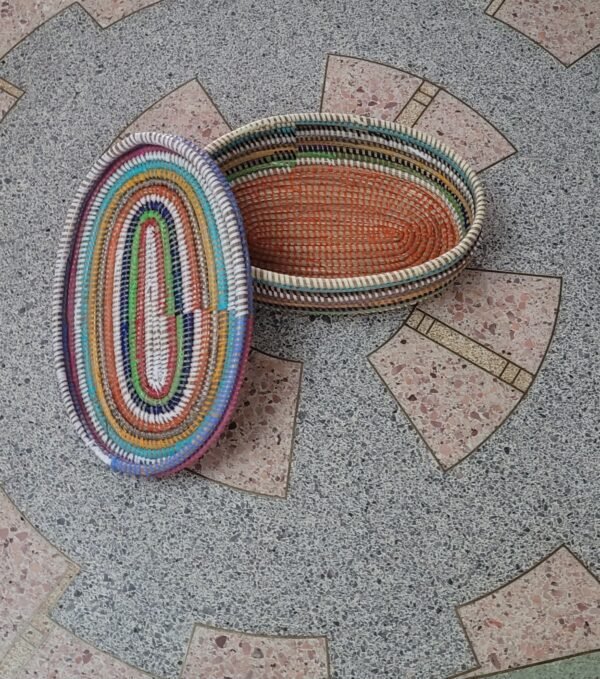 Cesto de Caixa decorativa de Palha Africana - Imagem 3