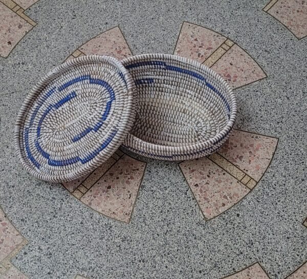 Cesto de Caixa decorativa de Palha Africana - Imagem 2